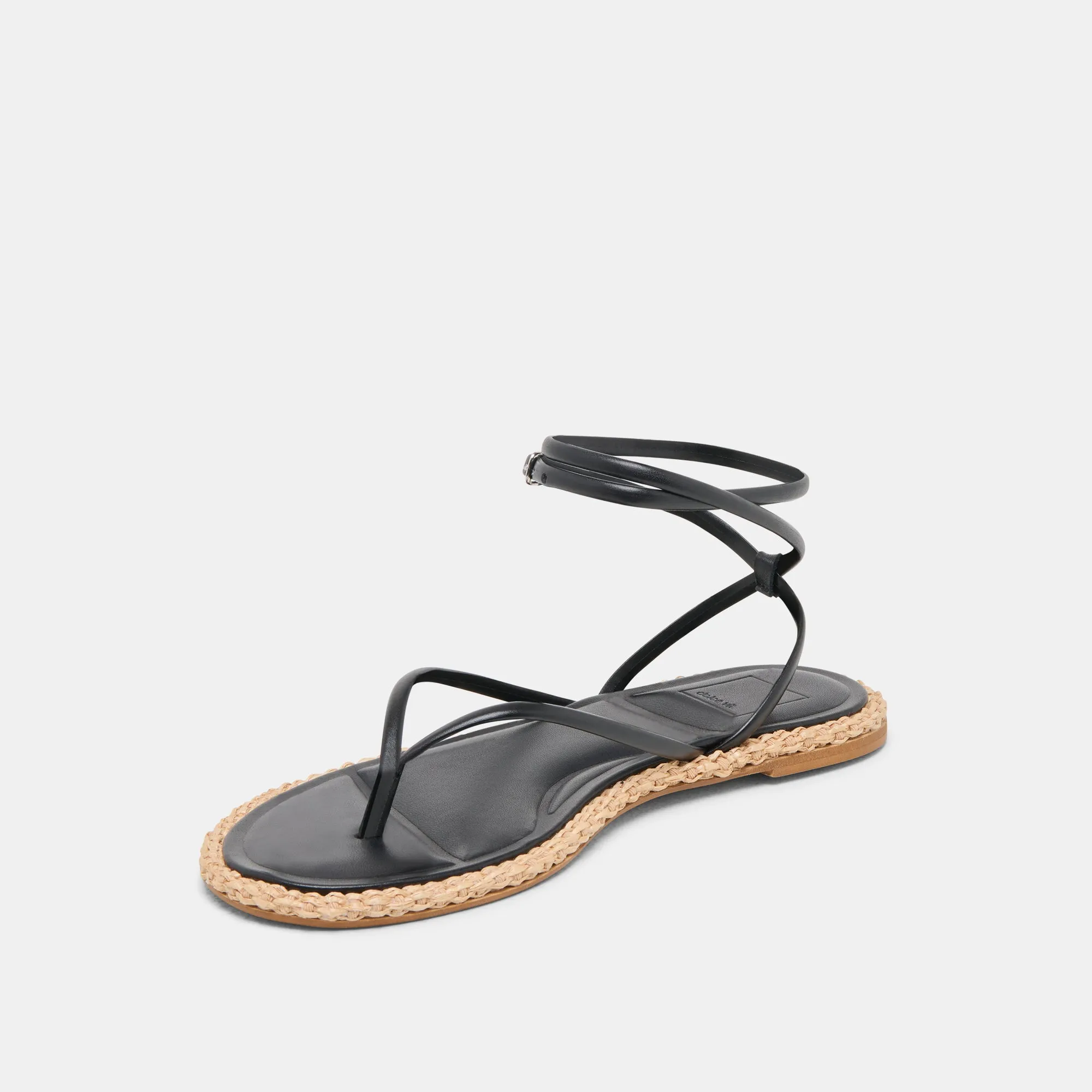 SANDALES COVE EN CUIR NOIR