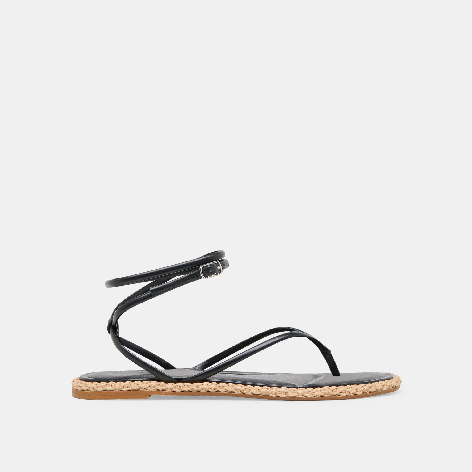 SANDALES COVE EN CUIR NOIR