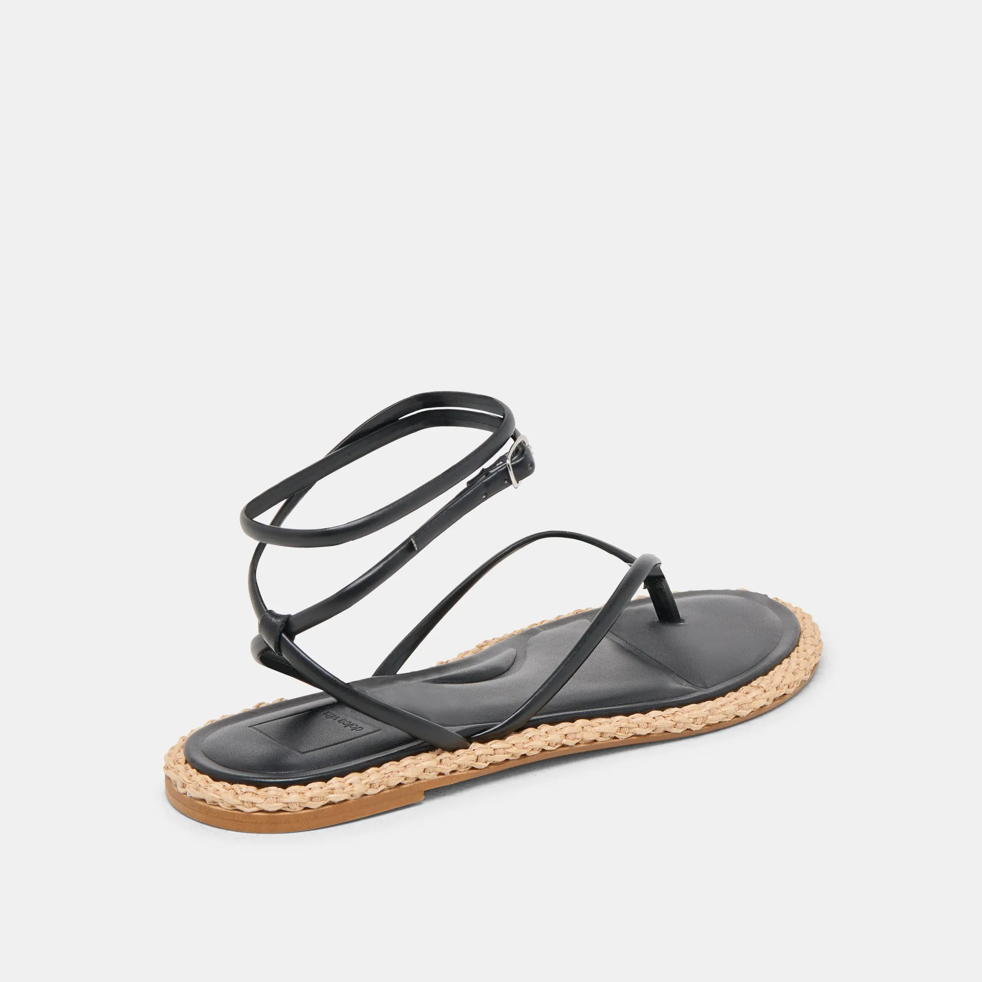 SANDALES COVE EN CUIR NOIR