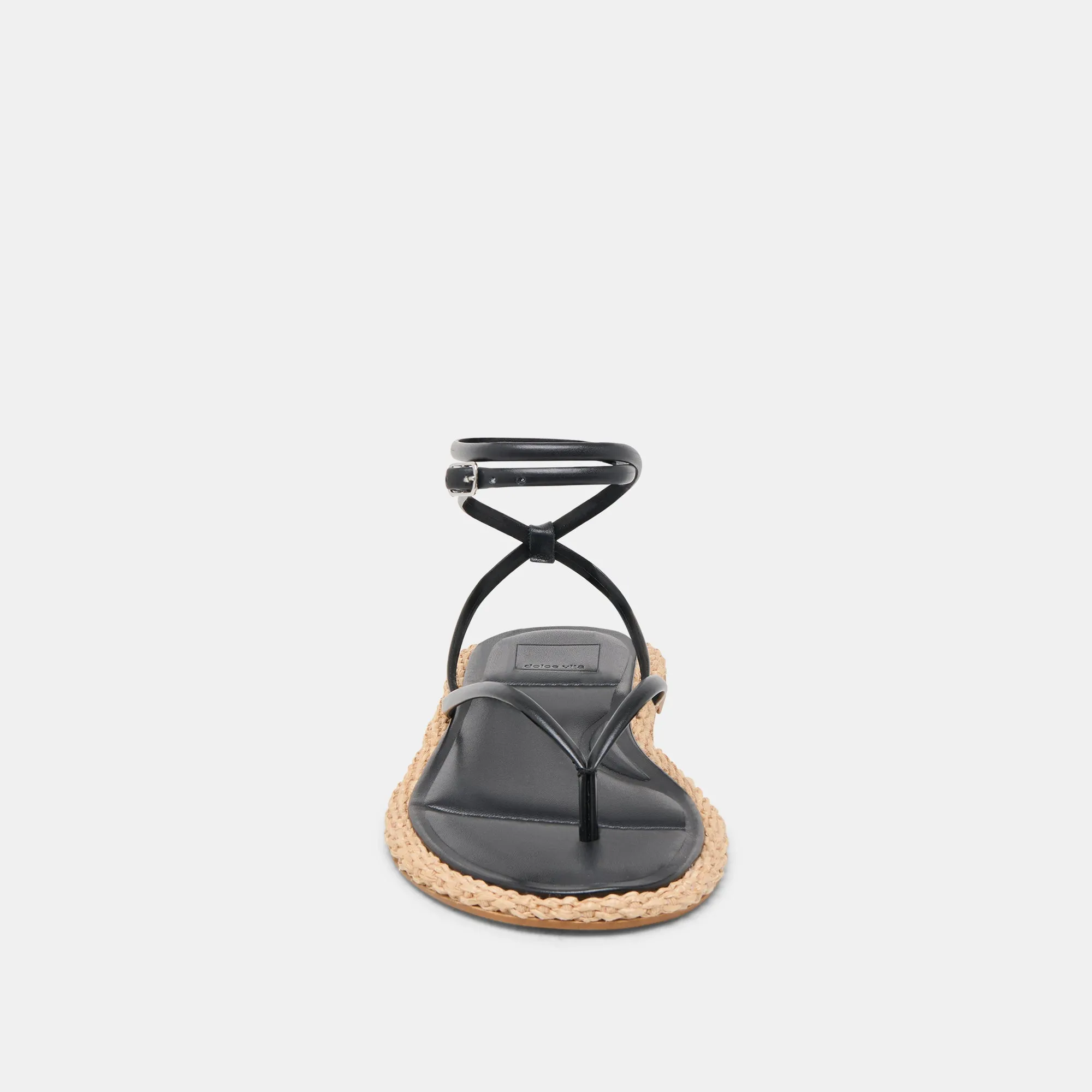 SANDALES COVE EN CUIR NOIR