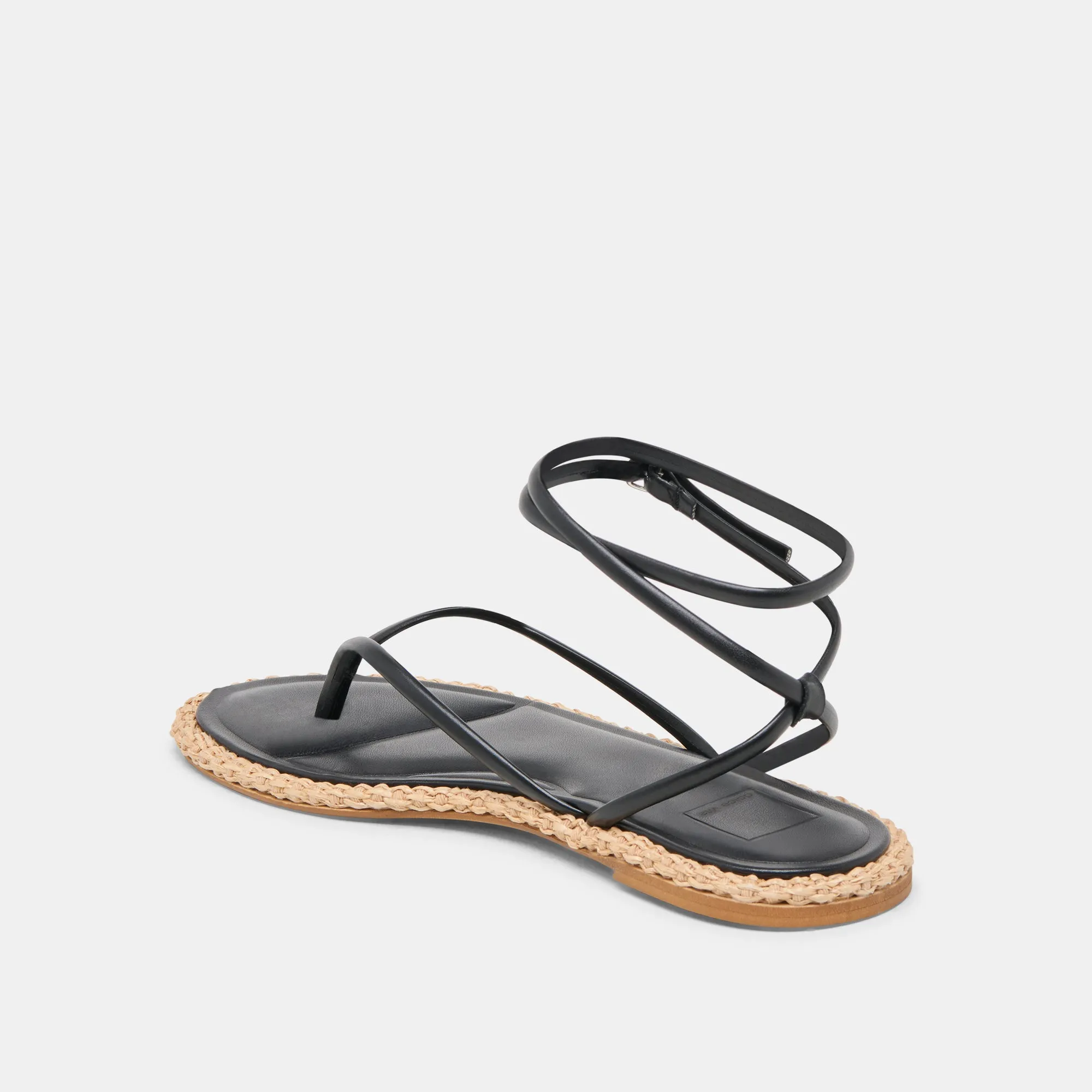 SANDALES COVE EN CUIR NOIR