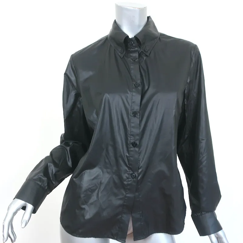 Cynthia Rowley Chemise à Boutonnage Noir Polyester Taille Grand Manches Longues