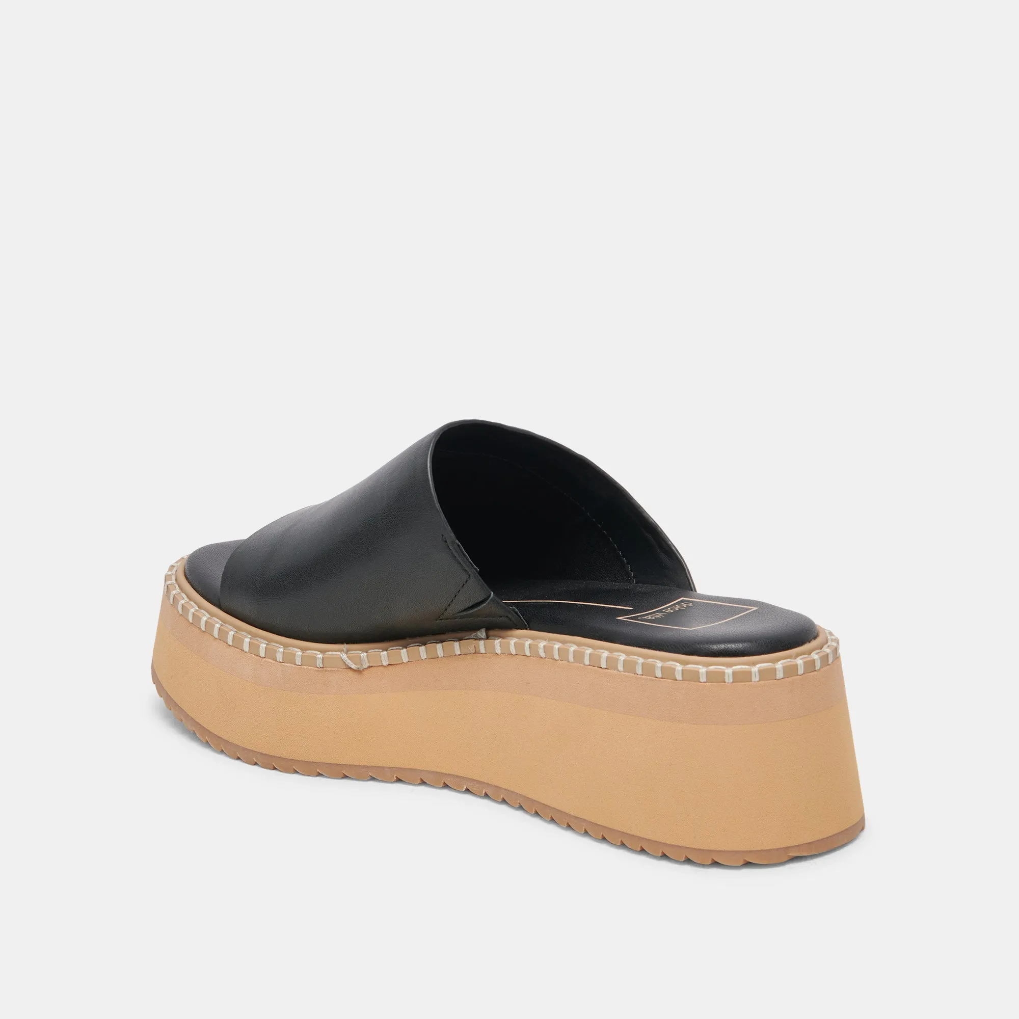 SANDALES DARCEL EN CUIR NOIR