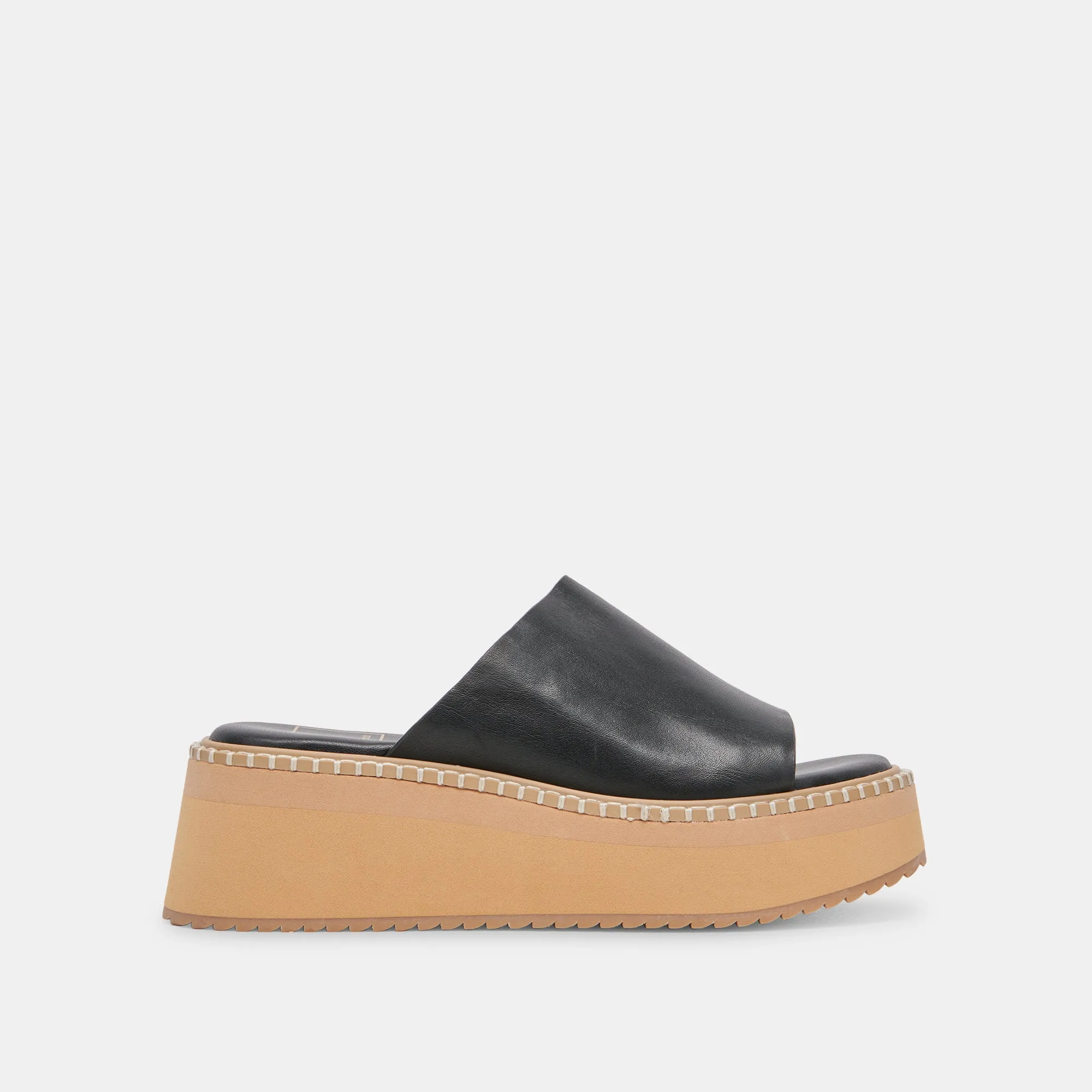 SANDALES DARCEL EN CUIR NOIR