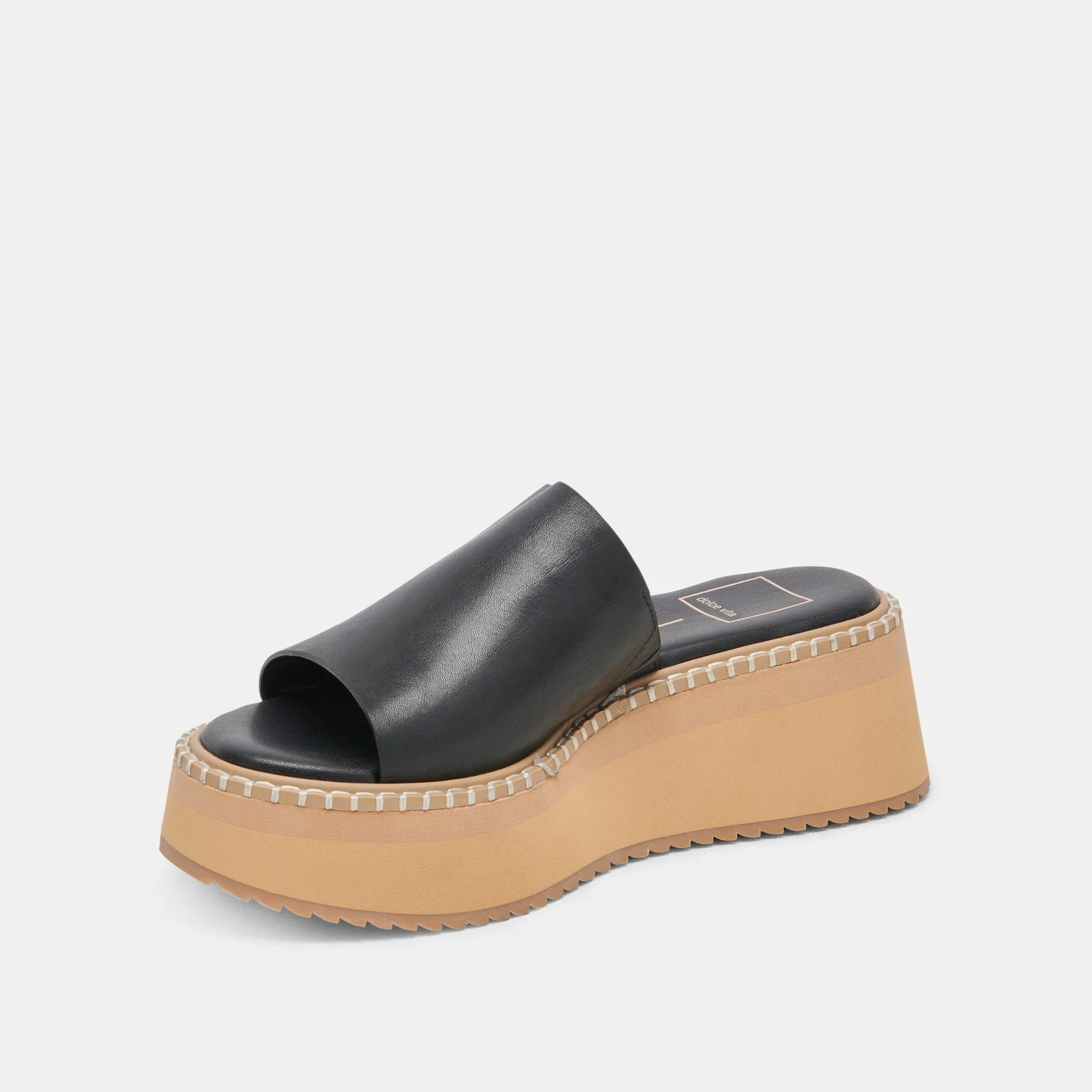 SANDALES DARCEL EN CUIR NOIR