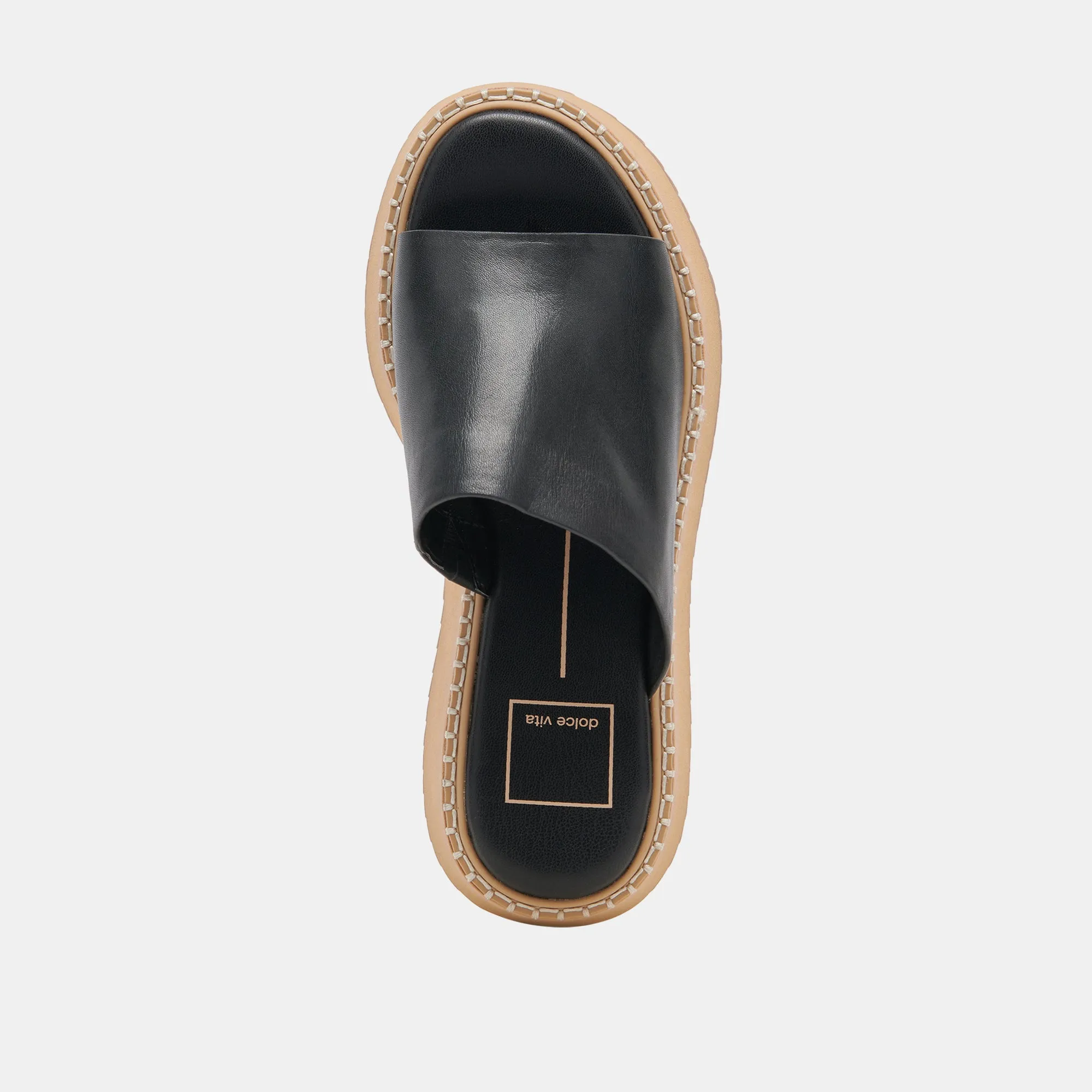 SANDALES DARCEL EN CUIR NOIR