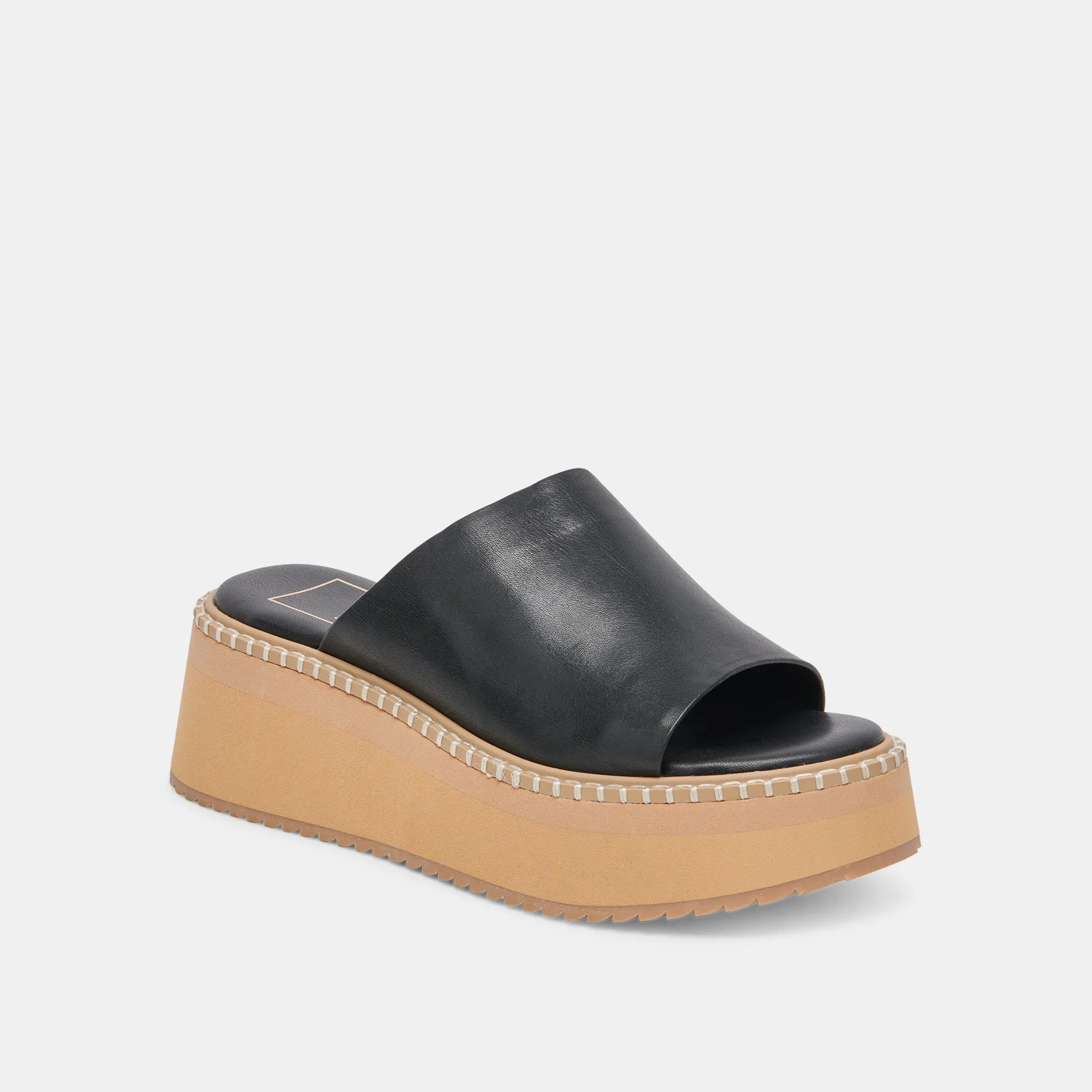 SANDALES DARCEL EN CUIR NOIR