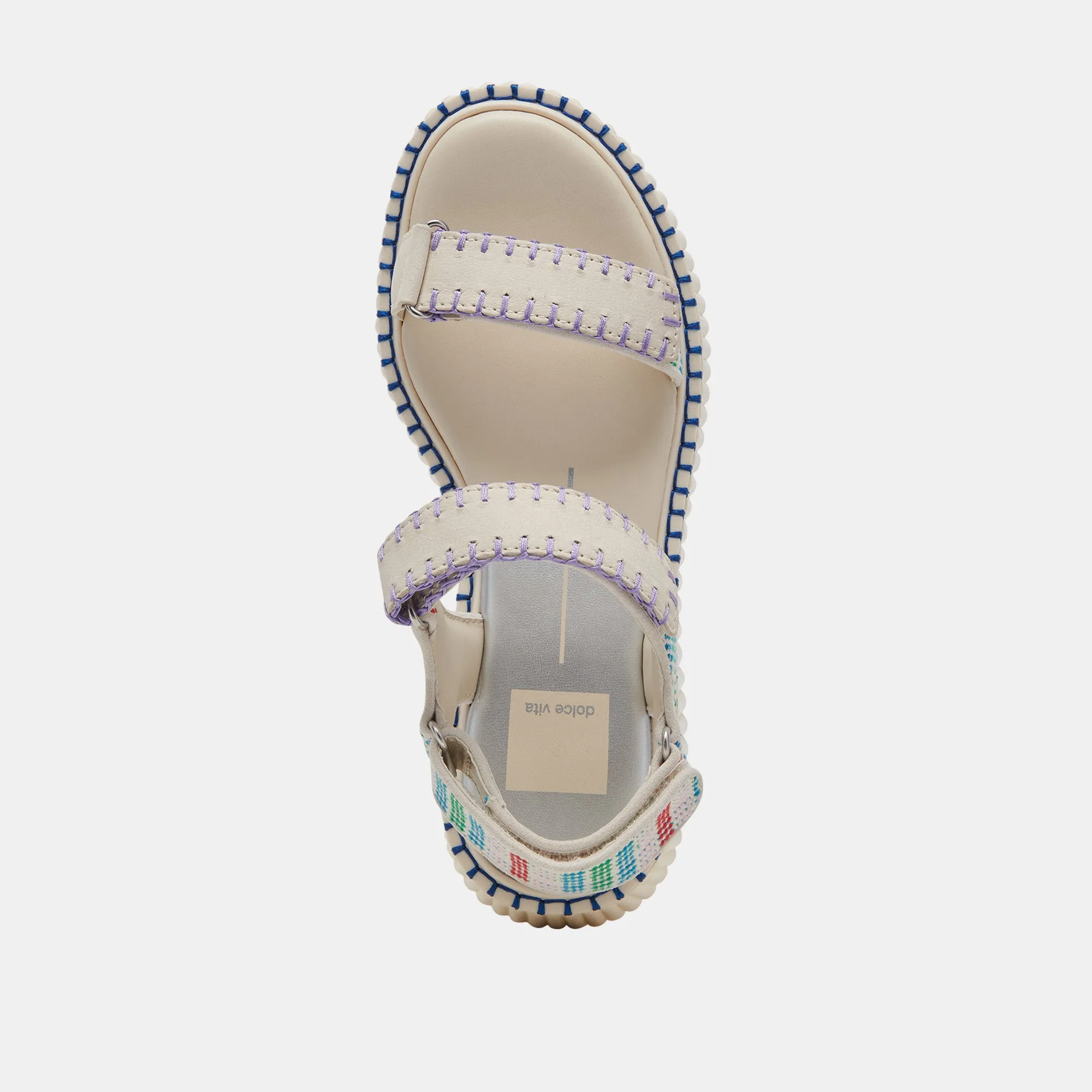 DEBRA SANDALES IVOIRE MULTICOLORE NUBUCK