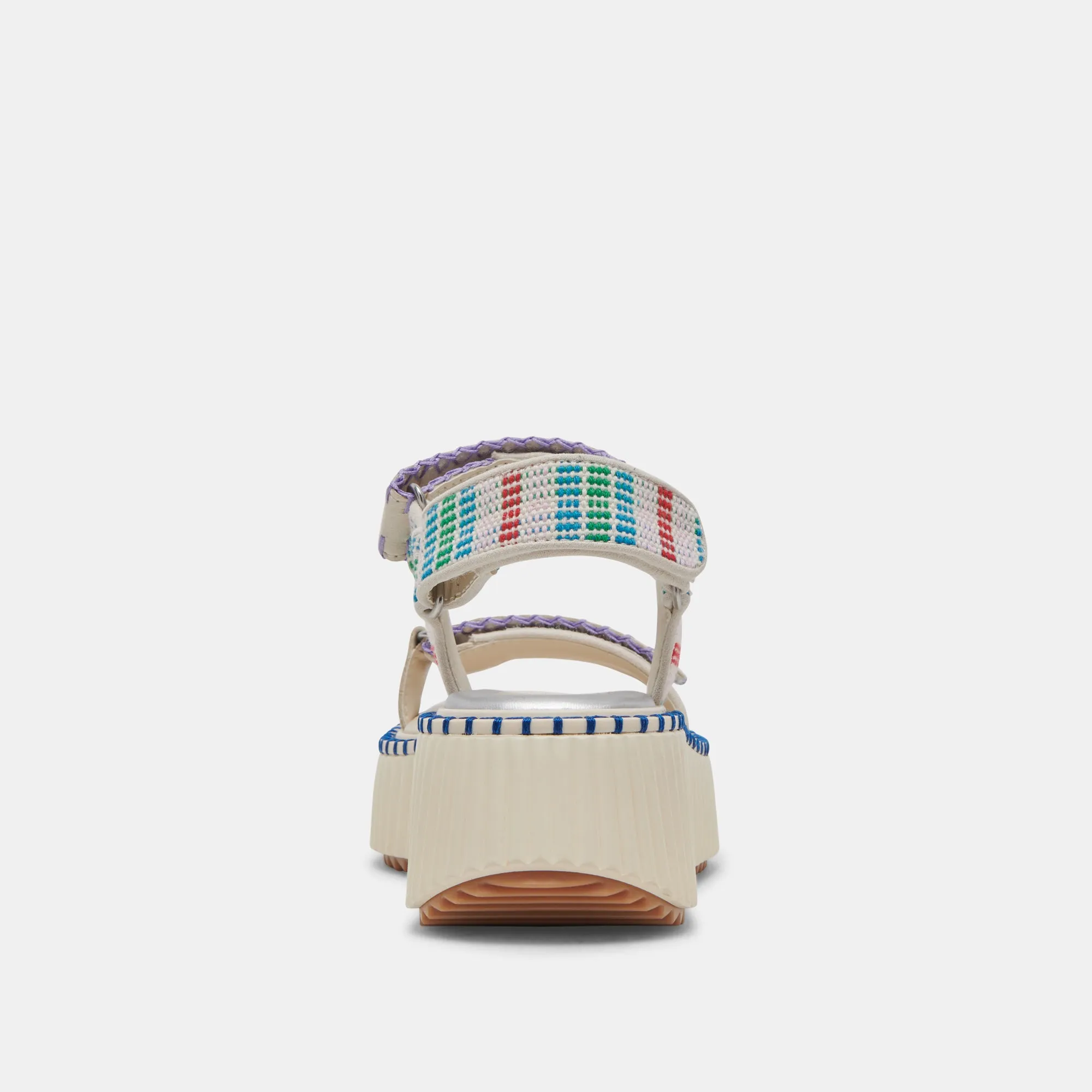 DEBRA SANDALES IVOIRE MULTICOLORE NUBUCK