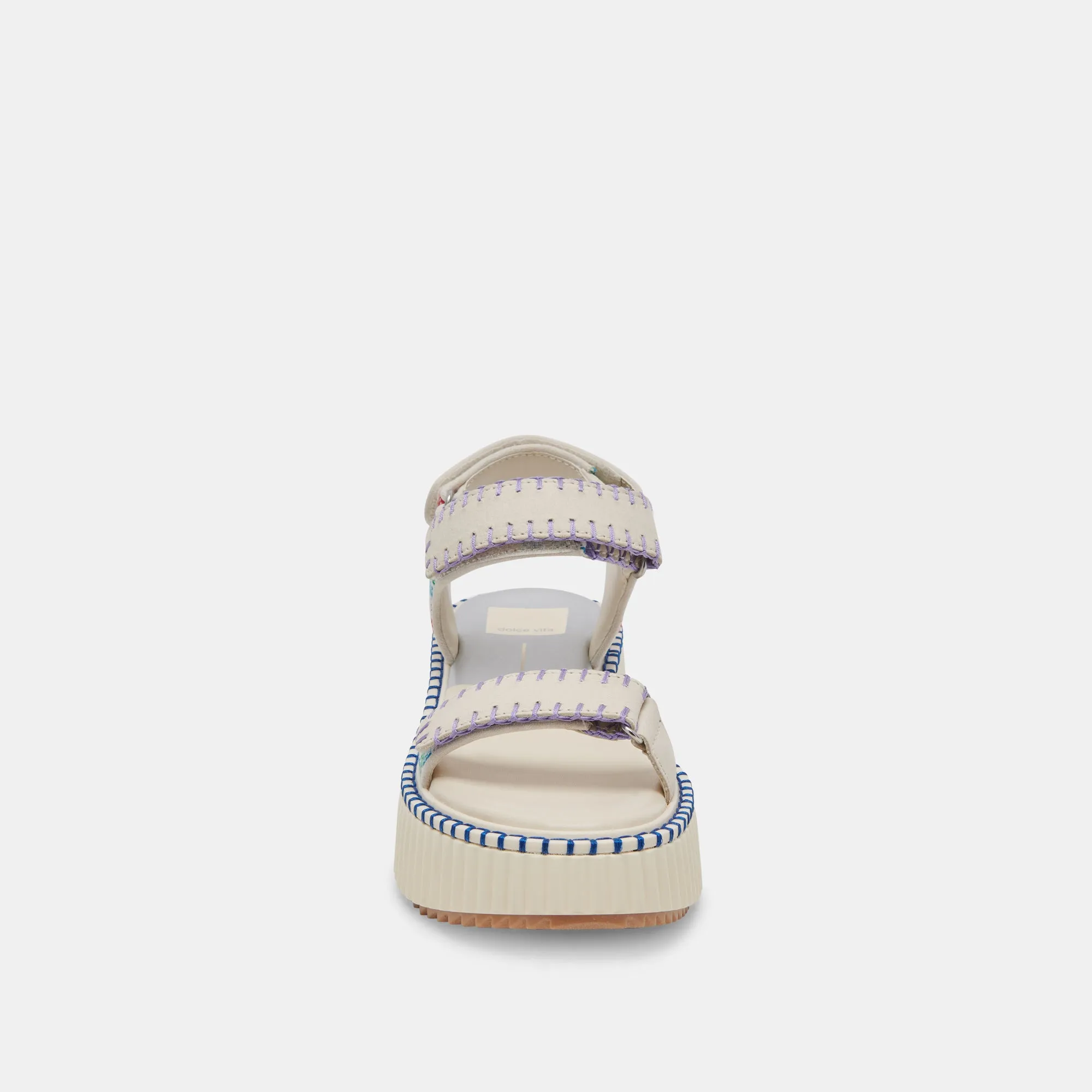 DEBRA SANDALES IVOIRE MULTICOLORE NUBUCK