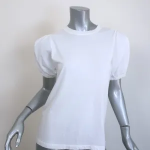 Derek Lam 10 Crosby Eva Puff Sleeve Tee White Cotton Size Small