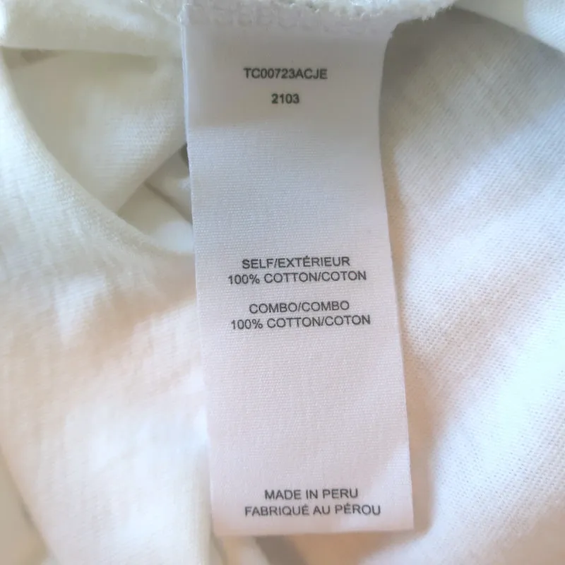 Derek Lam 10 Crosby Eva T-shirt à manches bouffantes en coton blanc Taille S