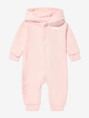 DKNY Baby Girls Hooded All In One in Pink