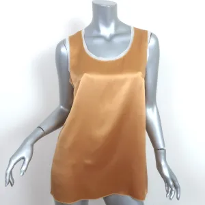 Dolce & Gabbana Tank Top Gold Satin Size 42 Sleeveless Blouse