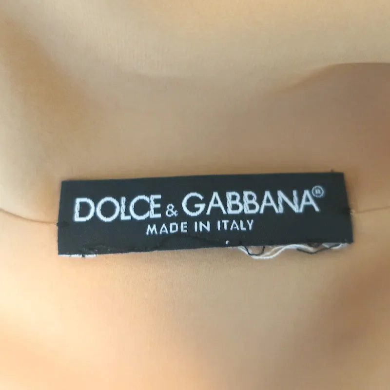 Dolce & Gabbana Débardeur Or Satin Taille 42 Blouse sans Manches