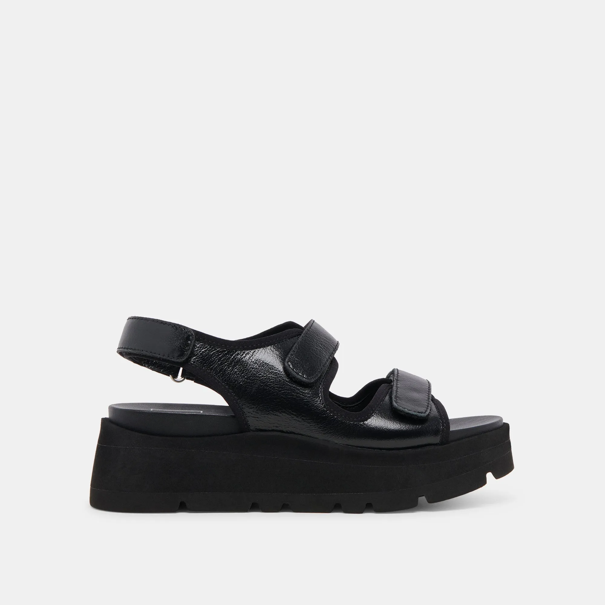 SANDALES DUBAI MIDNIGHT CRINKLE PATENT