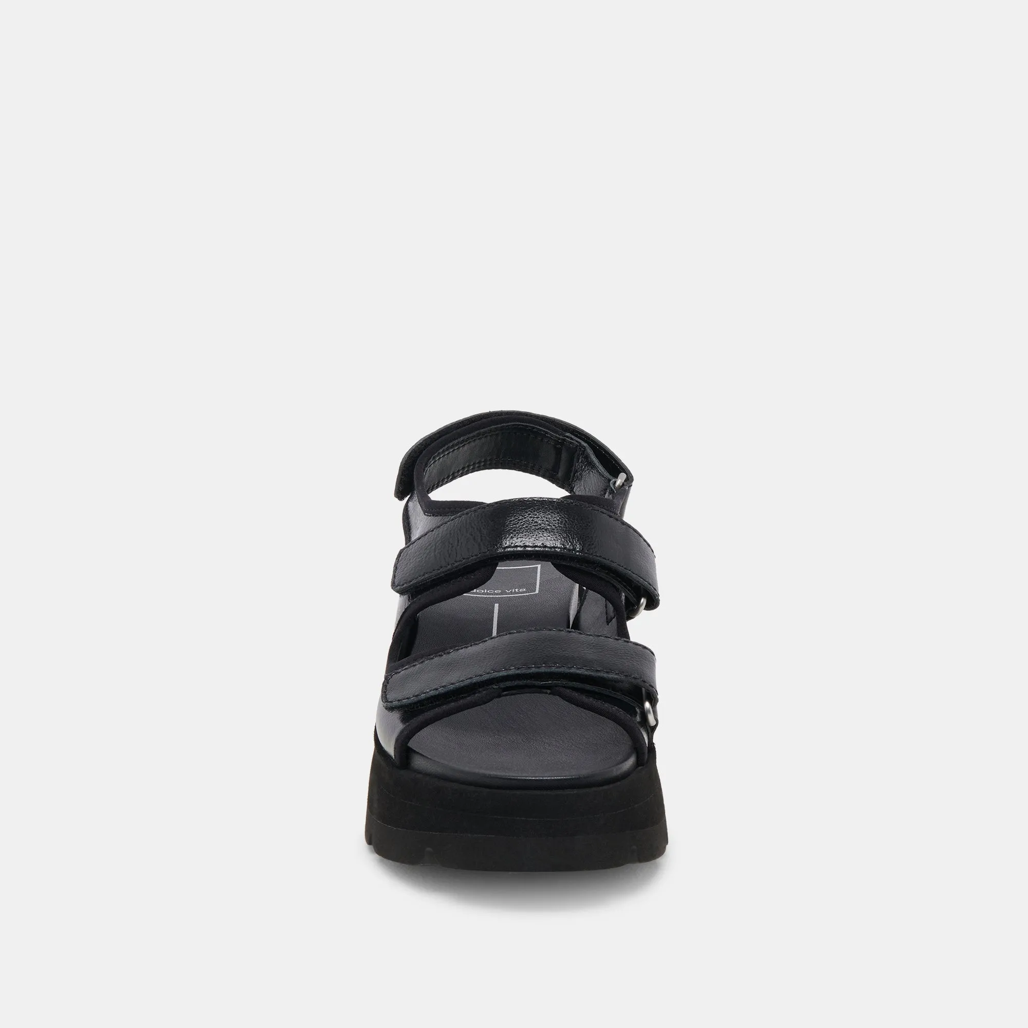 SANDALES DUBAI MIDNIGHT CRINKLE PATENT