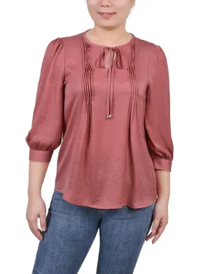 Elbow Sleeve Satin Blouse
