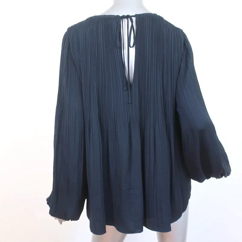 Elizabeth et James Blouse à Plis Grove Marine Taille Moyenne Haut à Manches Longues