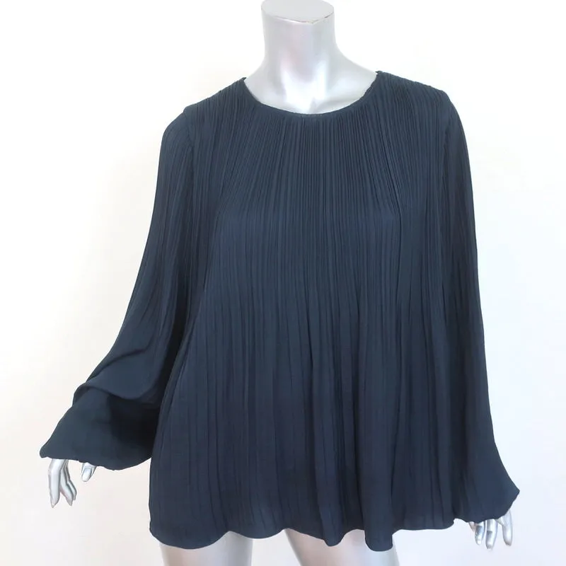 Elizabeth et James Blouse à Plis Grove Marine Taille Moyenne Haut à Manches Longues