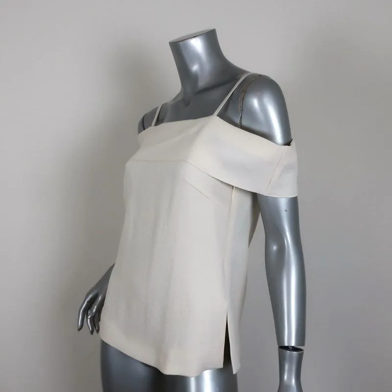 Elizabeth et James Tara Haut décolleté ivoire en crêpe Taille 0 NEUF
