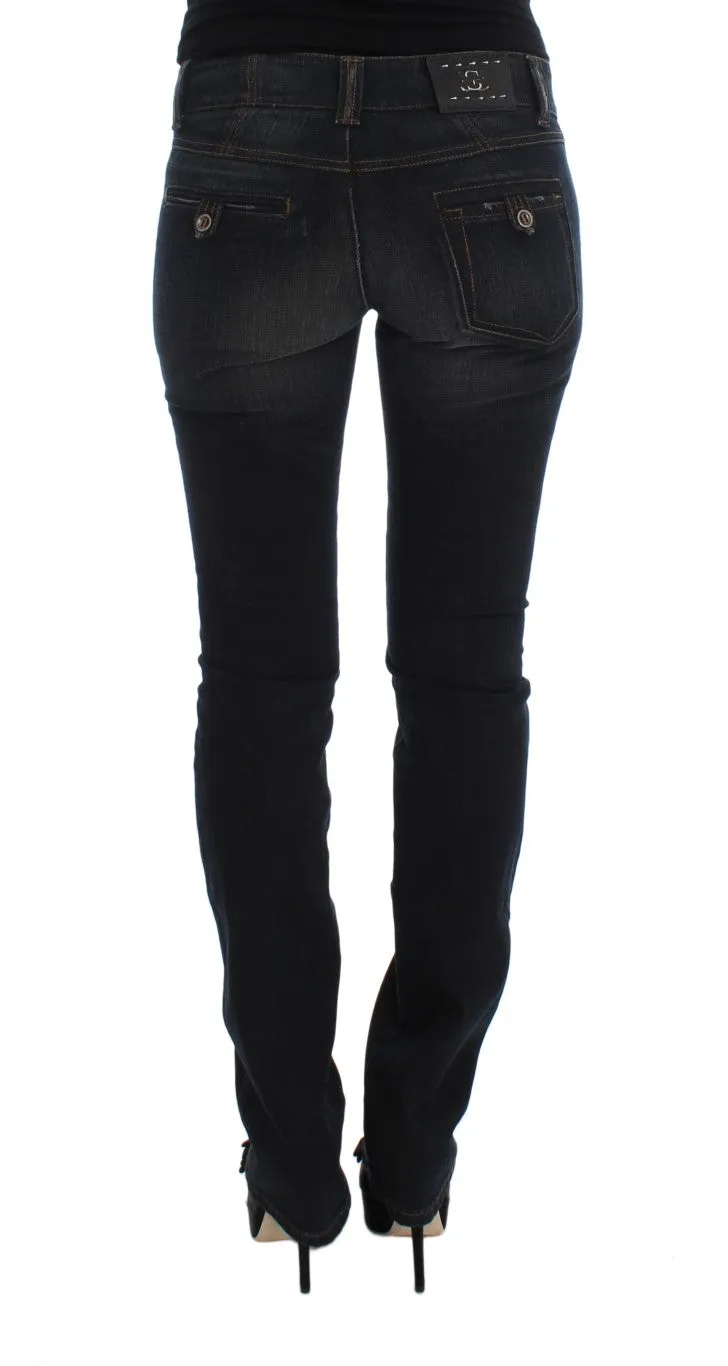 Ermanno Scervino Jeans Femme Slim Fit en Coton Lavé