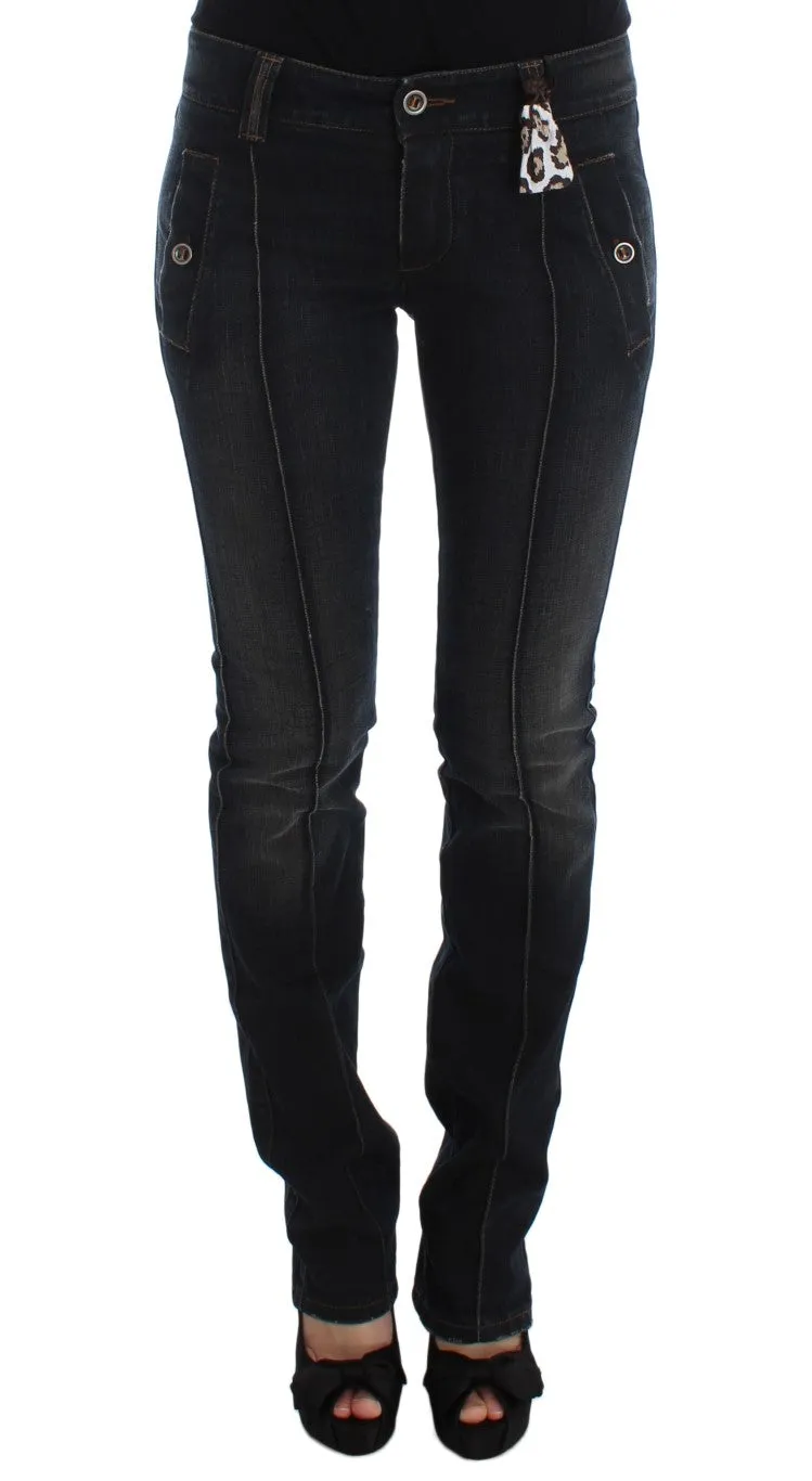 Ermanno Scervino Jeans Femme Slim Fit en Coton Lavé