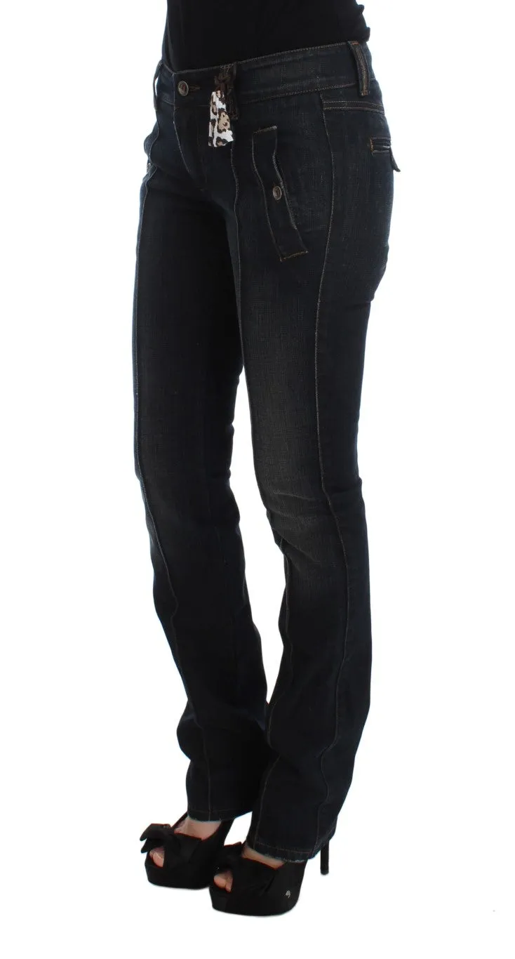 Ermanno Scervino Jeans Femme Slim Fit en Coton Lavé