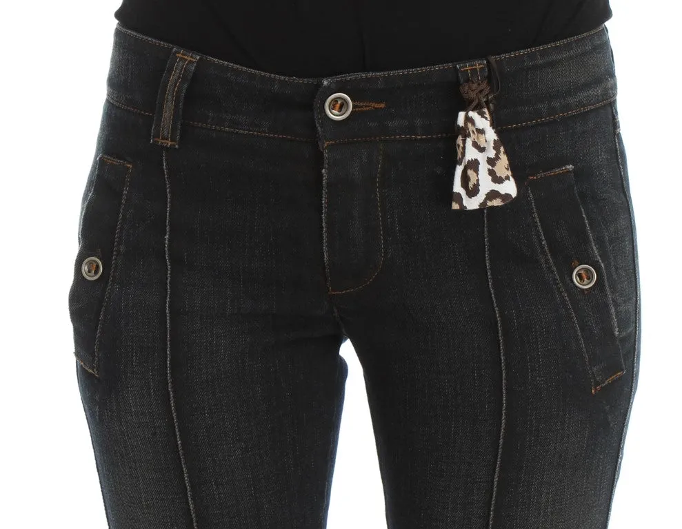 Ermanno Scervino Jeans Femme Slim Fit en Coton Lavé
