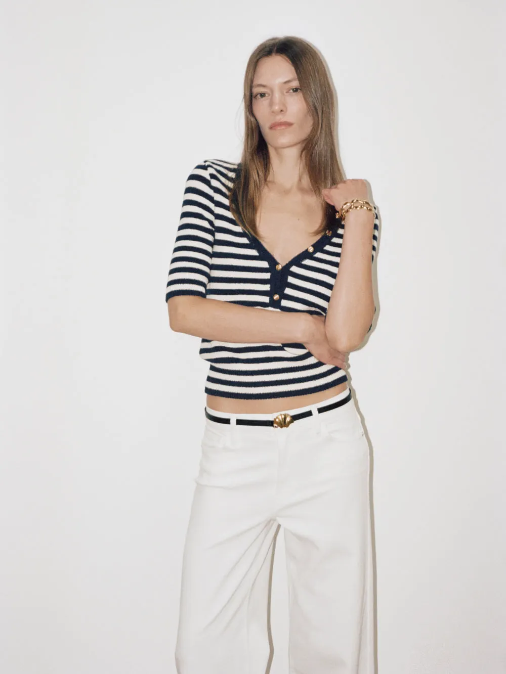 Pull Mariner Femme -- Bleu Marine Multicolore