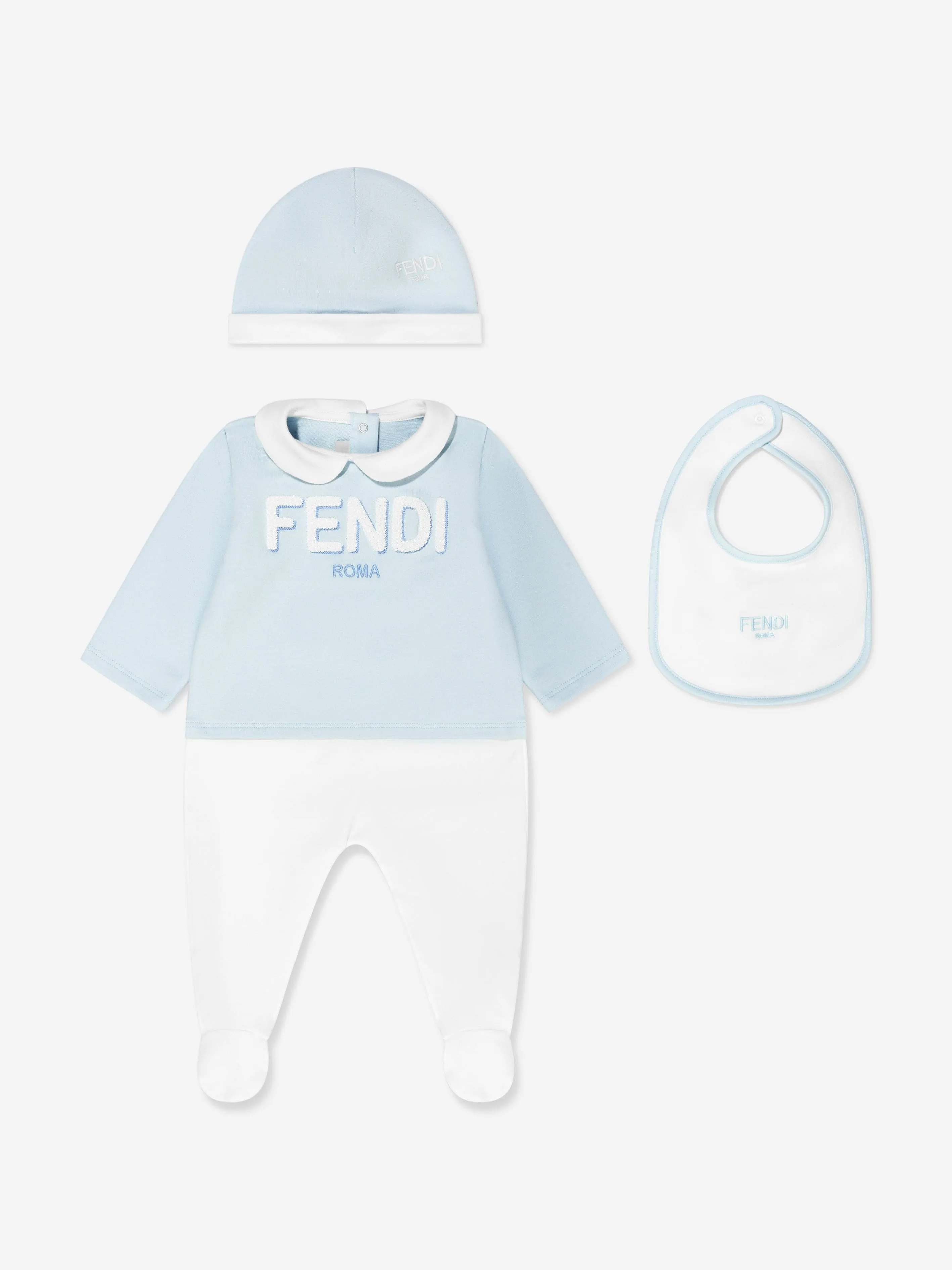Ensemble Cadeau Body pour Bébé Garçon Fendi en Bleu