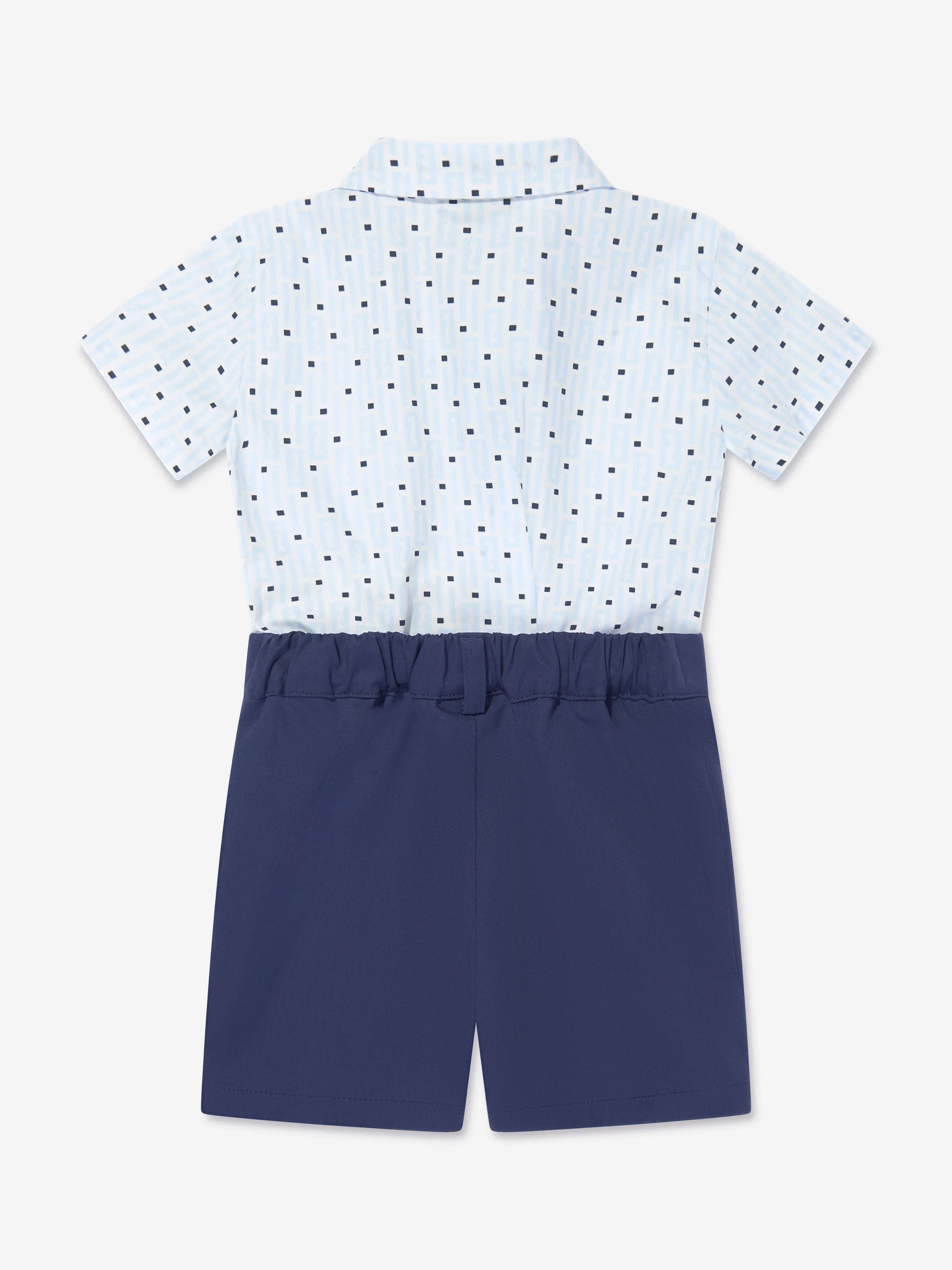 Fendi Combinaison Bébé Garçon Logo en Marine