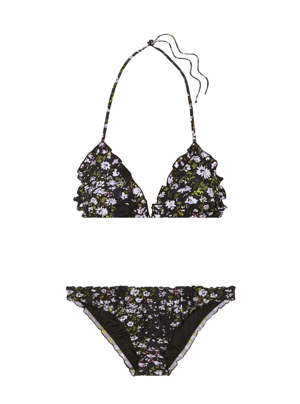 Bikini à volants imprimé floral