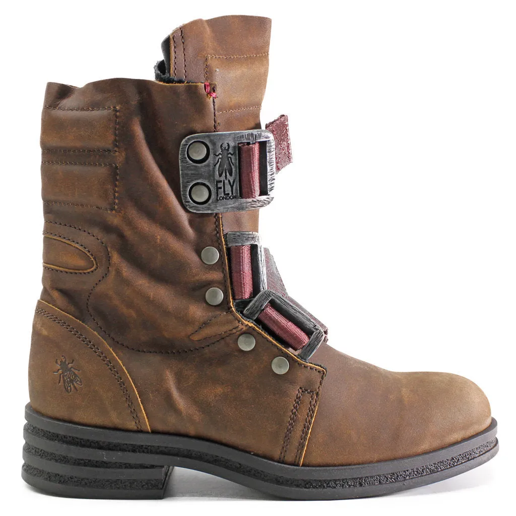 Fly London Kiff682Fly Bottines en Cuir pour Femme à Boucle à la Cheville