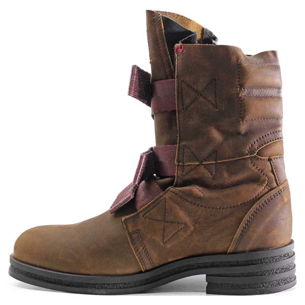 Fly London Kiff682Fly Bottines en Cuir pour Femme à Boucle à la Cheville