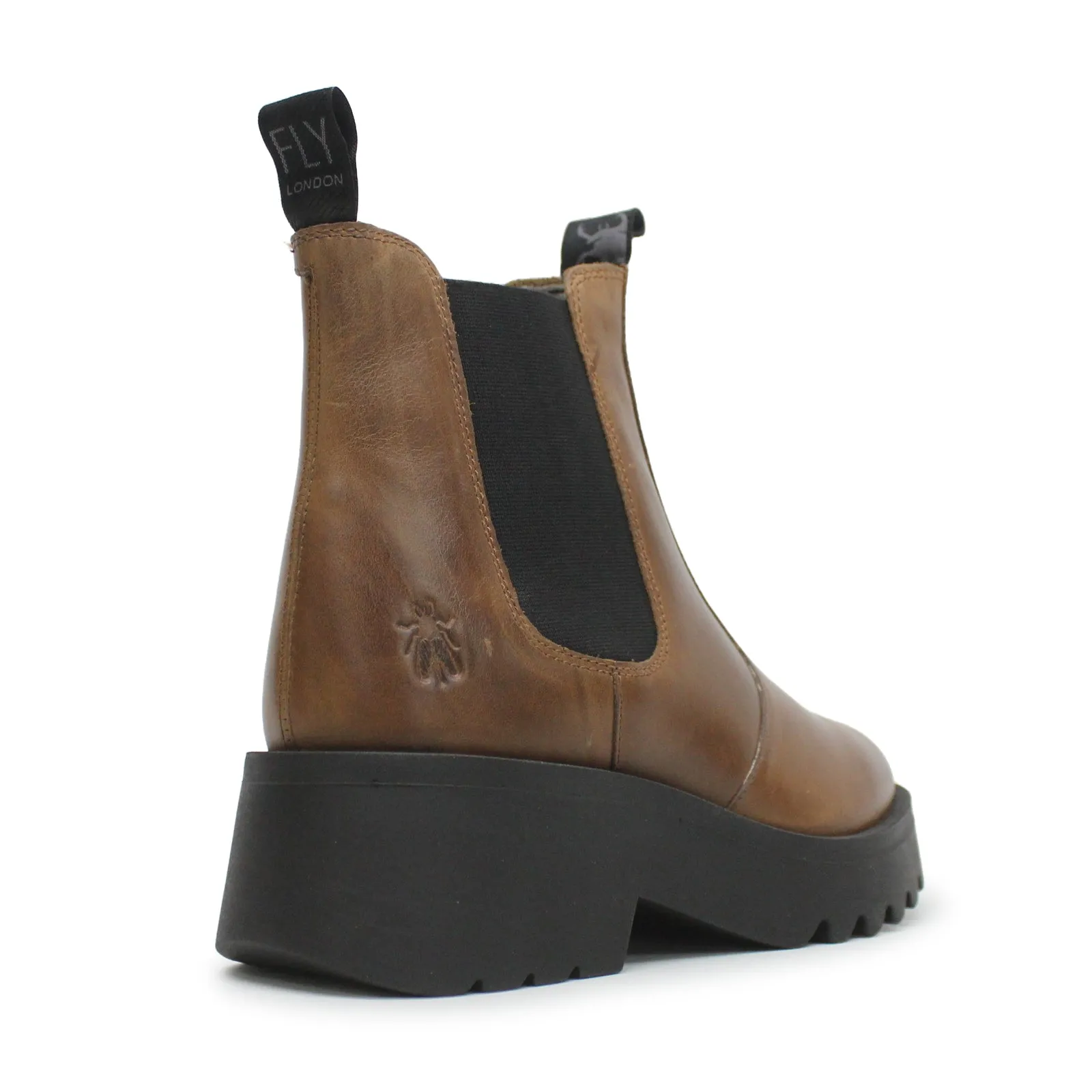 Fly London Medi789Fly Bottines Chelsea en Cuir Rug pour Femmes
