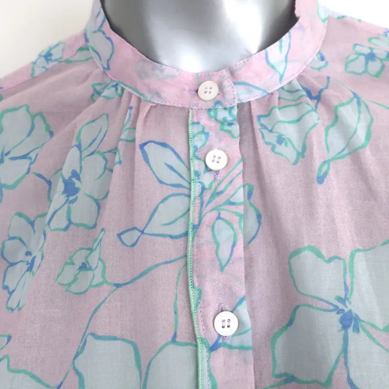 Forte Forte Chemise Rose Clair Mojito Imprimé Florale Taille 1 Haut à Manches Longues NEUF