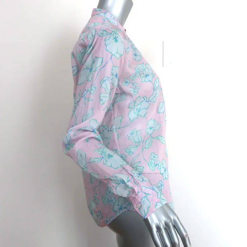 Forte Forte Chemise Rose Clair Mojito Imprimé Florale Taille 1 Haut à Manches Longues NEUF