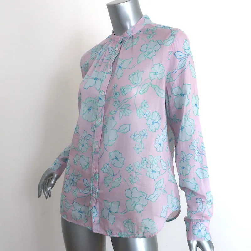 Forte Forte Chemise Rose Clair Mojito Imprimé Florale Taille 1 Haut à Manches Longues NEUF