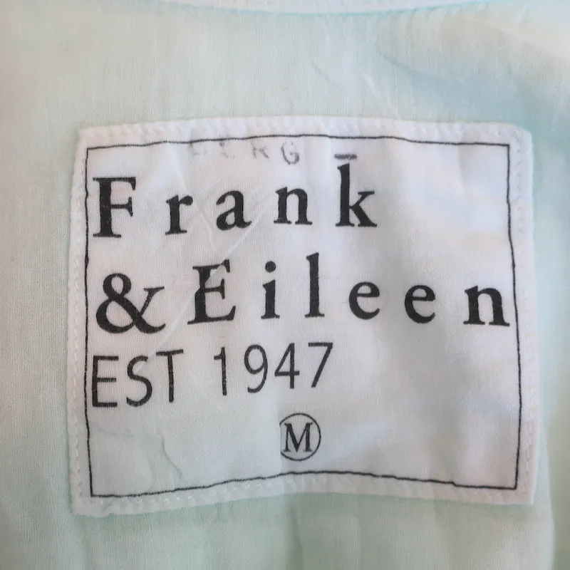 Frank & Eileen Chemise Barry Boutonnée Menthe Coton Taille Moyenne Manches Longues Haut