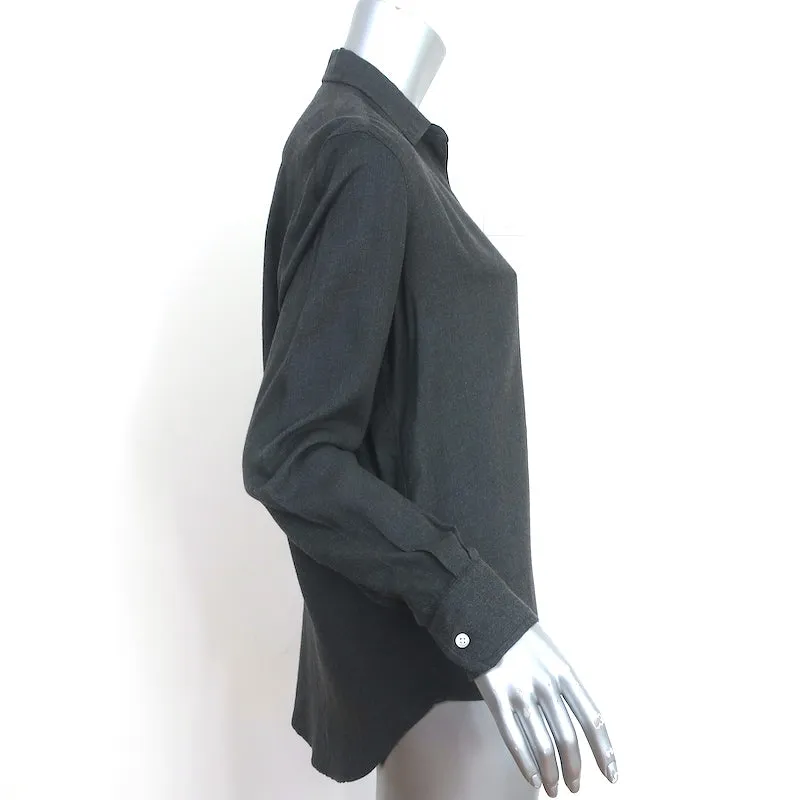 Frank & Eileen Chemise Eileen Gris Foncé Modal Taille Très Petite Haut à Manches Longues