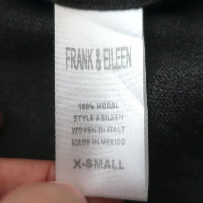 Frank & Eileen Chemise Eileen Gris Foncé Modal Taille Très Petite Haut à Manches Longues