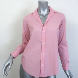Frank & Eileen Frank Shirt Pink Micro Check Cotton Size Extra Extra Small
