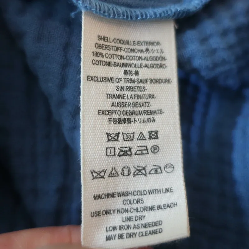 Free People Blouse Sunstreaks à nouer devant Bleu Taille Très Petit Haut à manches longues