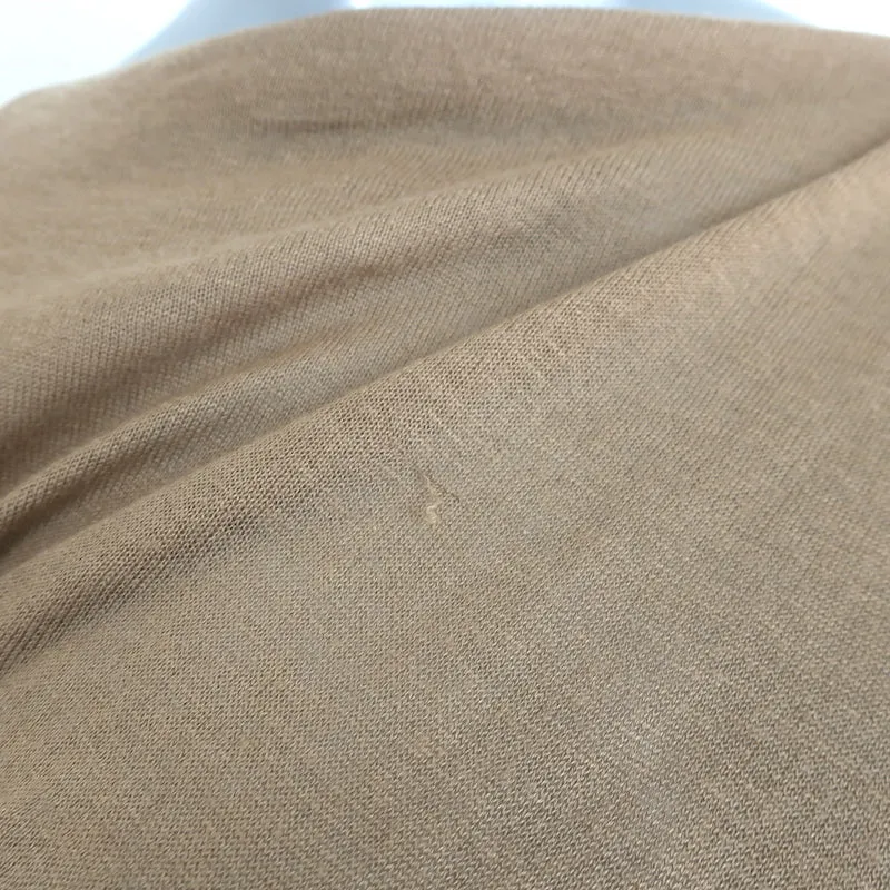 Giambattista Valli Haut asymétrique en laine et cachemire beige à manches courtes Taille 44