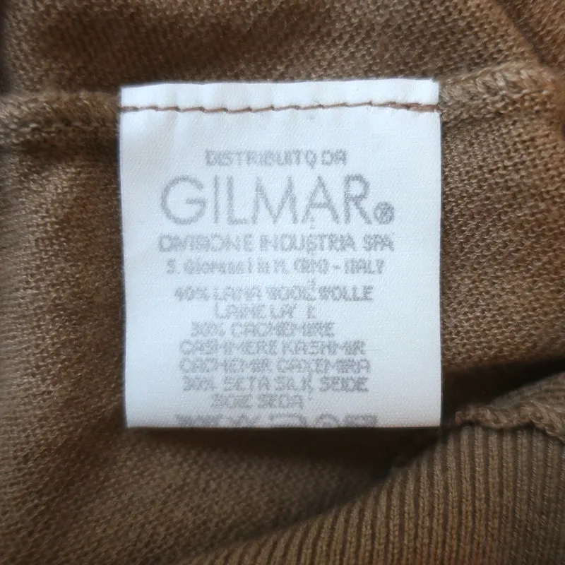 Giambattista Valli Haut asymétrique en laine et cachemire beige à manches courtes Taille 44