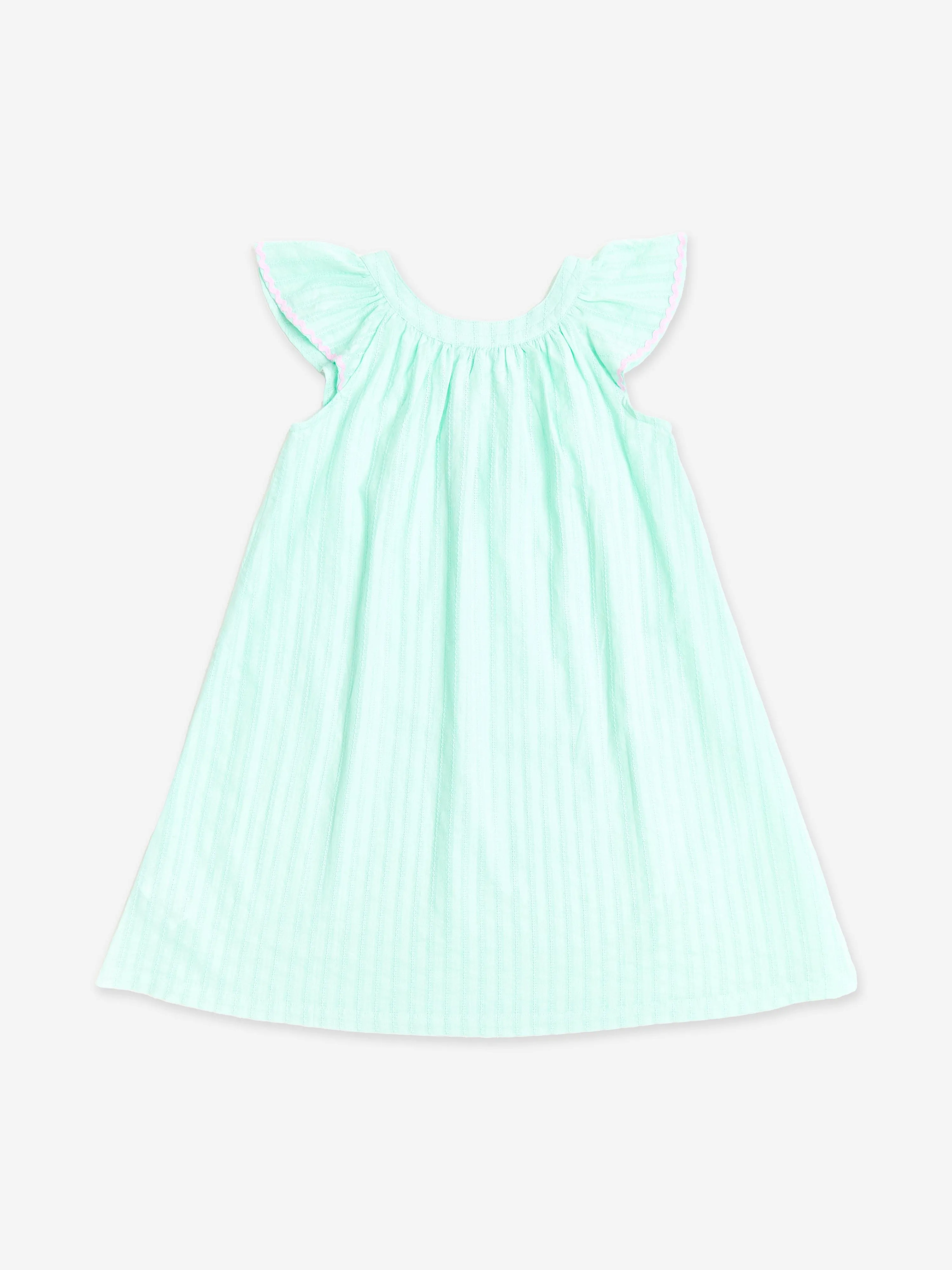 Robe d'été en coton pour filles en vert