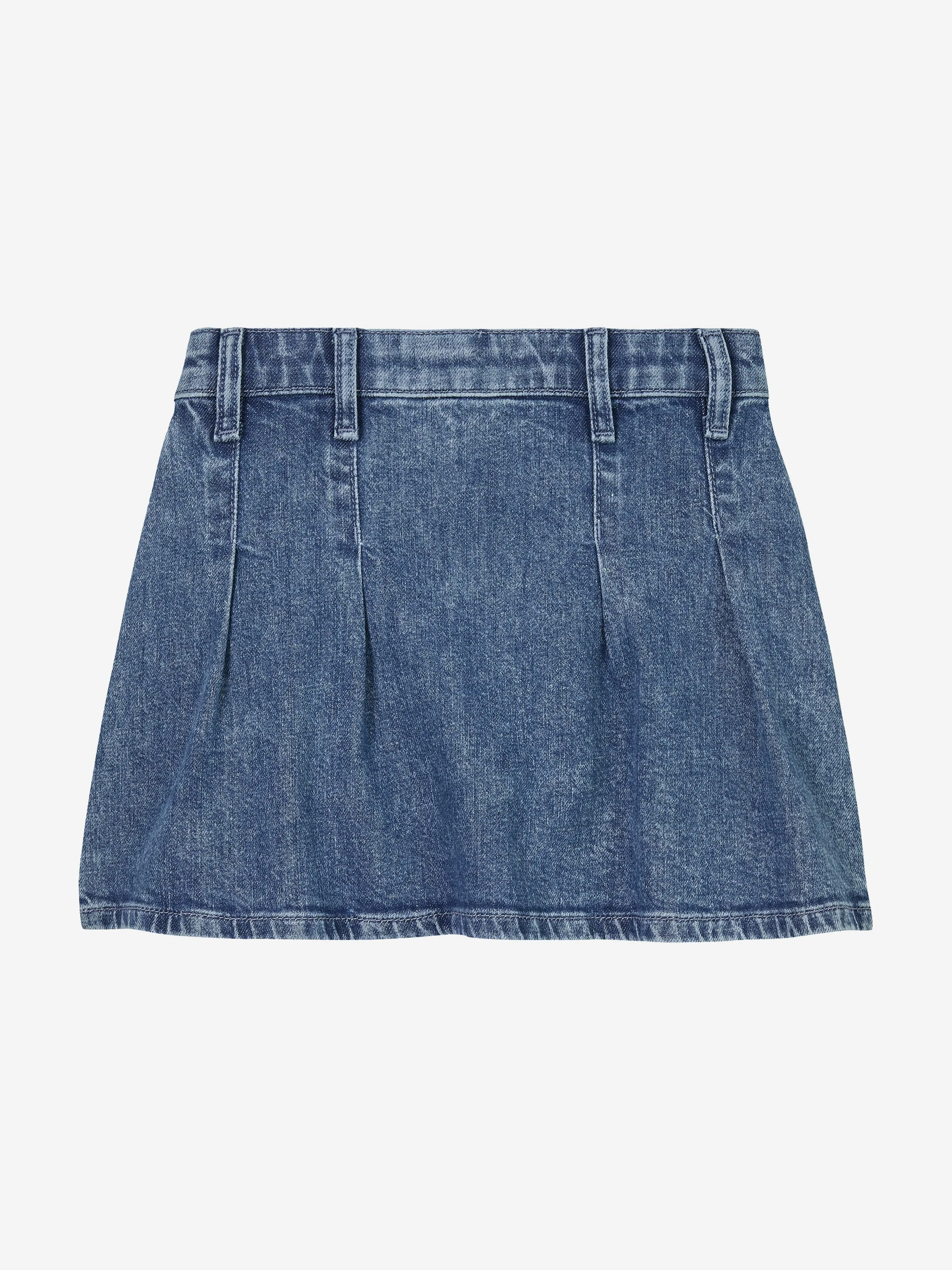 Jupe plissée en denim bleu pour filles