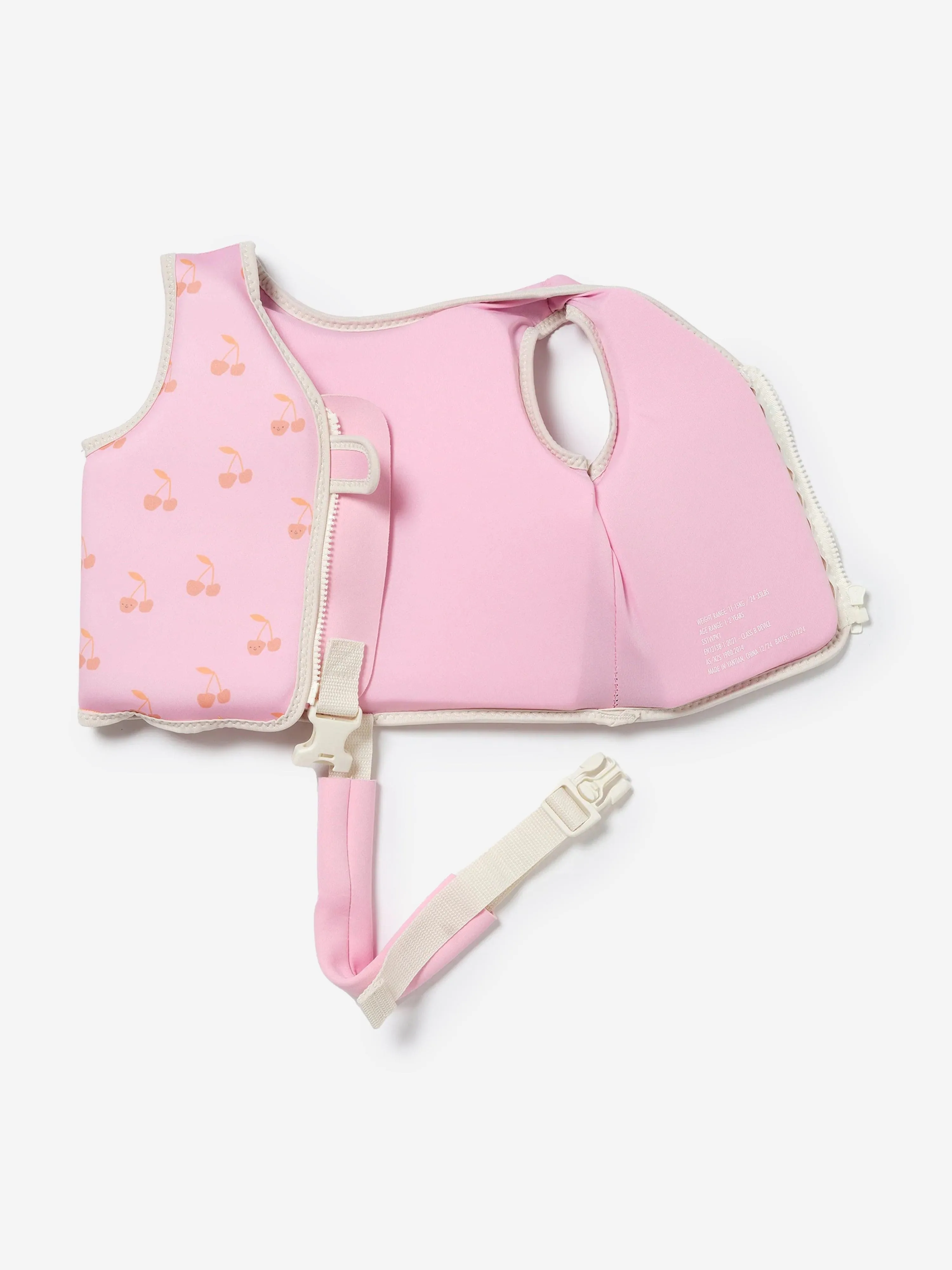 Gilet de natation pour filles Cotton Candy Cerise en rose