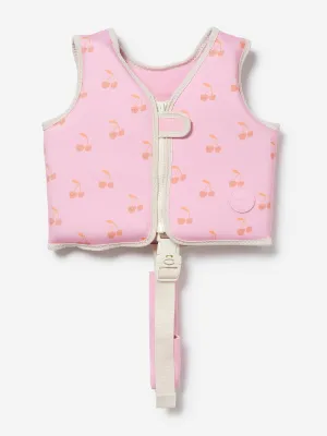 Girls Swim Vest Cotton Candy Cherry in Pink